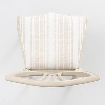 A dining table with 10 chairs, Gustavian Style dining suite, second half of the 20th century.