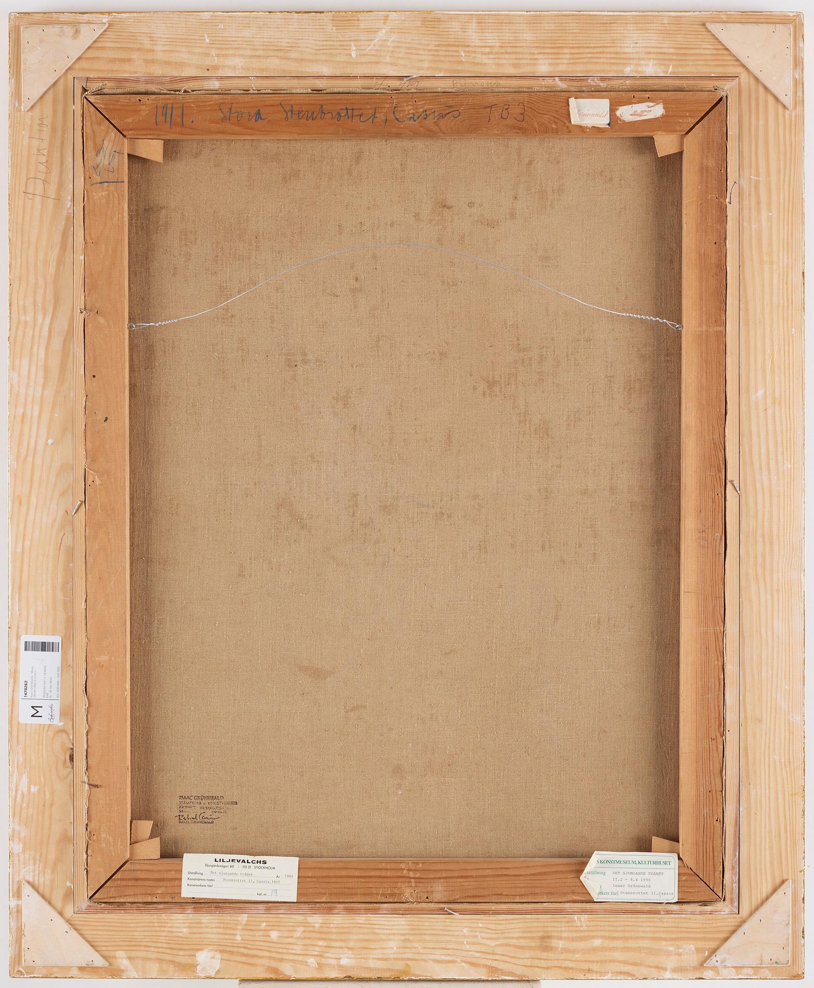 Isaac Grünewald, "Stora stenbrottet II, Cassis".