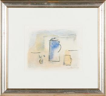 Egon Meuronen, akvareller, 2 st, signerade och daterade -90 och -92.