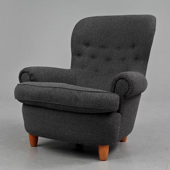 FÅTÖLJ, "Jättepaddan", Carl Malmsten, O H Sjögren, 2000-tal.