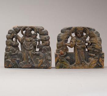 KYRKOSKULPTURER, 2 st, 1800-tal.