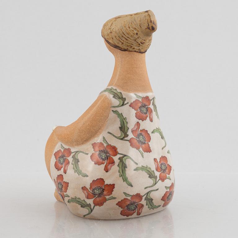 Lisa Larson, figurin, stengods, "Charlotta" ur serien "ABC-flickor", Gustavsberg.