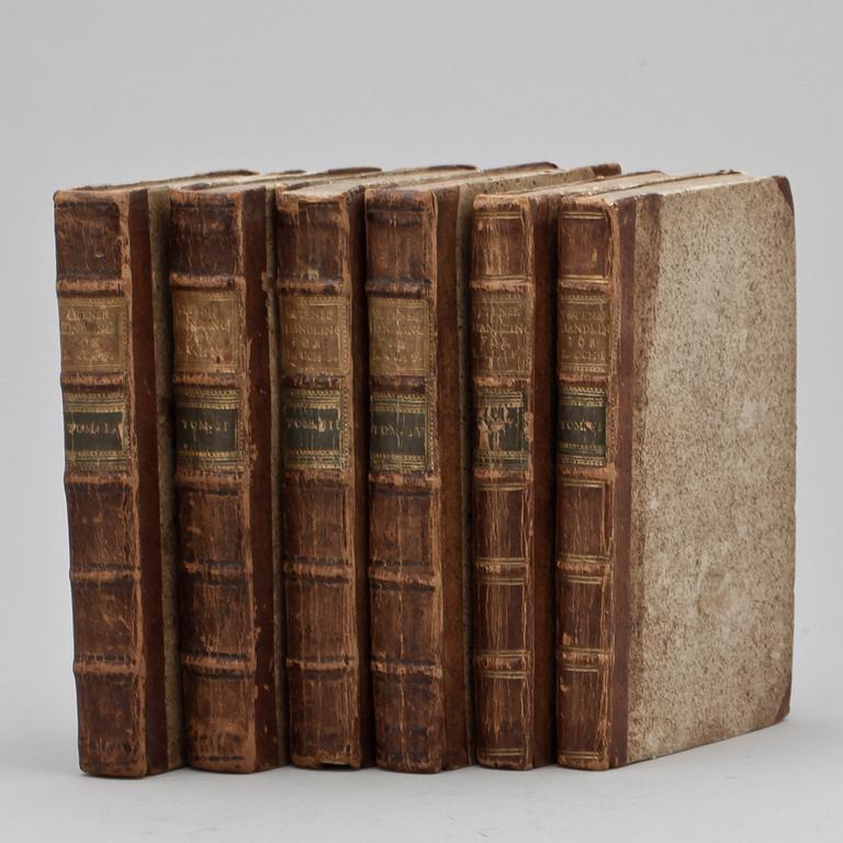 BOKVERK, 6 vol, Sven Hedin, Vetenskapshandlingar för läkare och fältskärer, 1798.