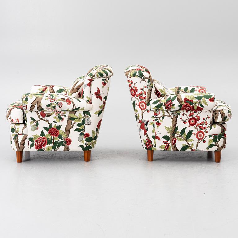Josef Frank, a pair of model 336 armchairs, Firma Svenskt Tenn, AB O.H. Sjögren, 2017.