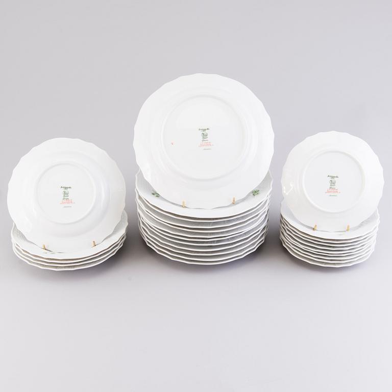 A 51-piece Hutschenreuther Selb Dresden porcelain dinner set, Bavaria Germany.