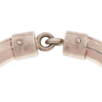 A NECKLACE and BRACELET, silver, Relo design Denmark, Import marks, A. Tillander 1974.
