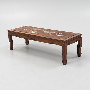 A hardwood table with inlay, China, first part of the 20th century.