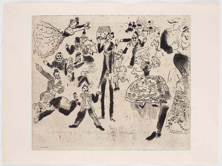 MARC CHAGALL, 71 st etsningar ur upplagan om 285 exemplar på Arches/MBM/J. Perrigot-papper, 1923-1948.