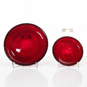 Arthur Percy, a 'Swedish Modern' glass service, "Reffla", Gullaskruf, the model designed in 1952 (110 pieces).