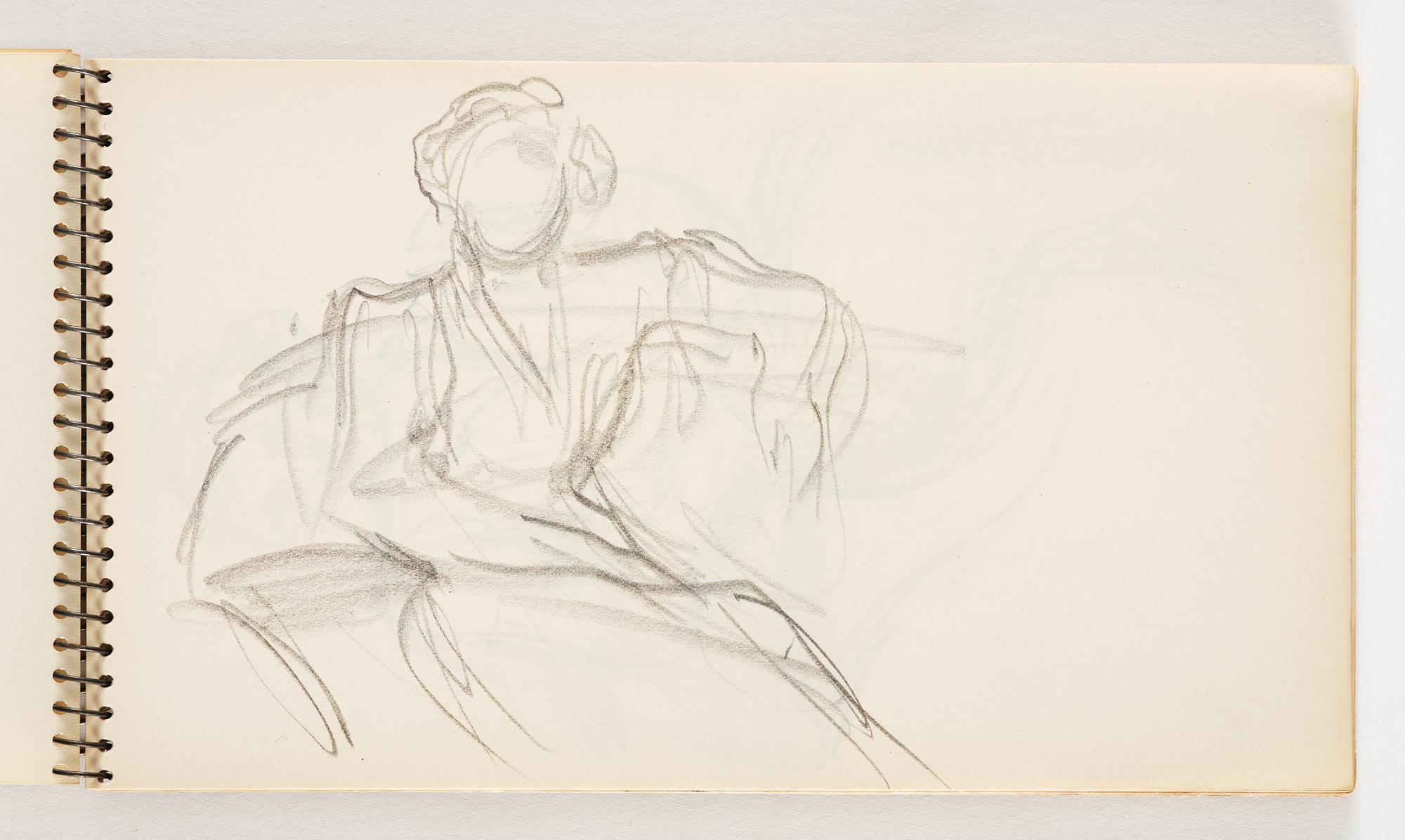 Lotte Laserstein, 4 skissböcker med blyertsteckningar.