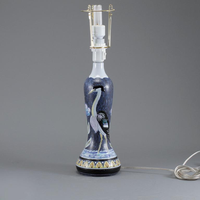 BORDSLAMPA, keramik, Tilgmans, 1900-talets andra hälft.