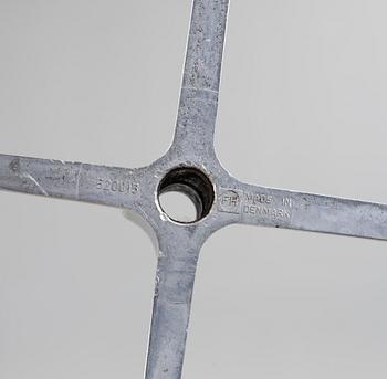 An Arne Jacobsen black leather 'Egg' chair, Fritz Hansen, Denmark 1960's.