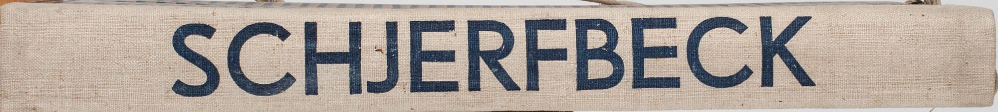 HELENE SCHJERFBECK, mapp med reproduktioner, Gotthard Johansson, numrerad 190/500, Nordisk Rotogravyr Stockholm 1945.