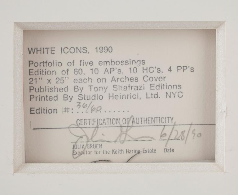 Keith Haring, Untitled, from: "White Icons".