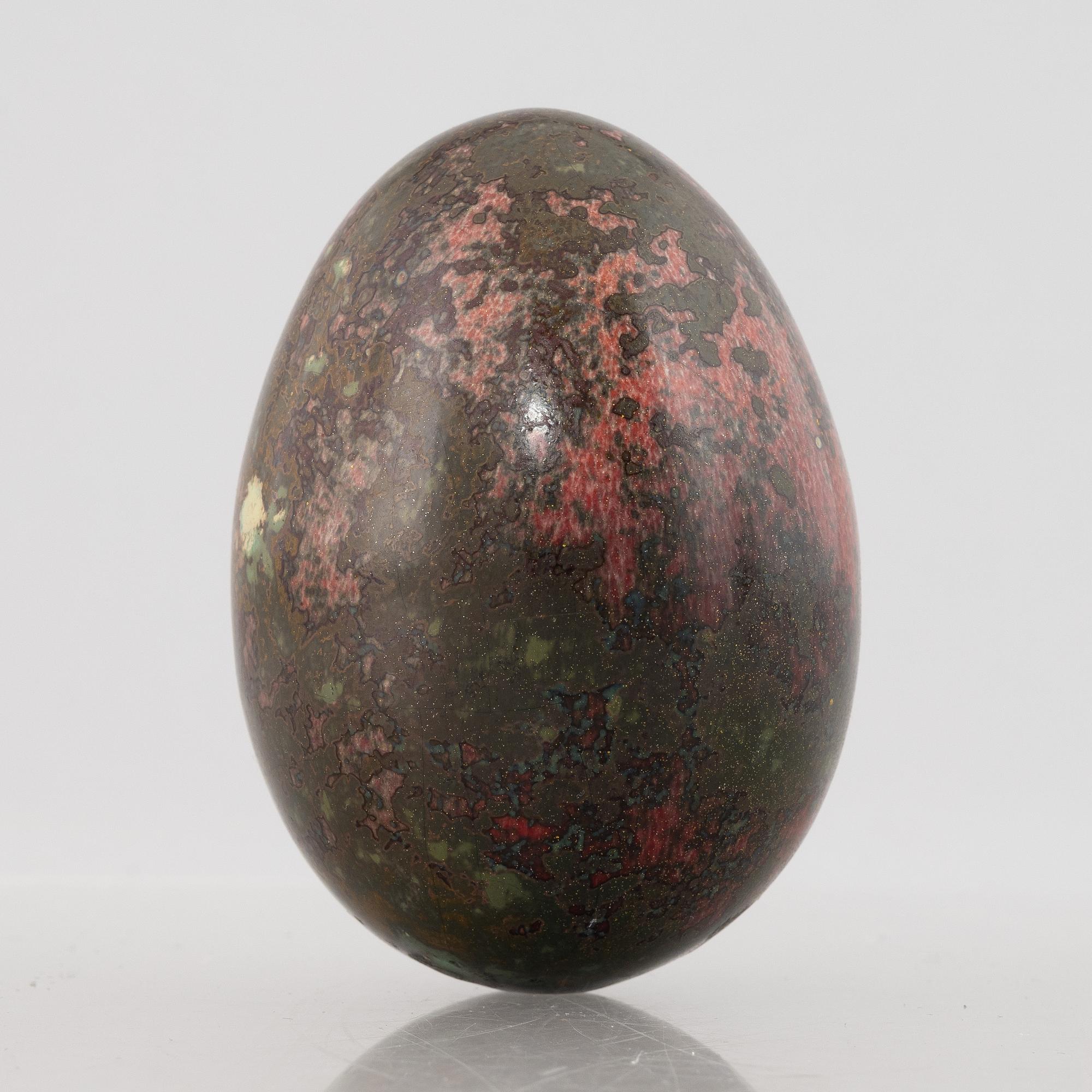Hans Hedberg, a faience sculpture of an egg, Biot, France.