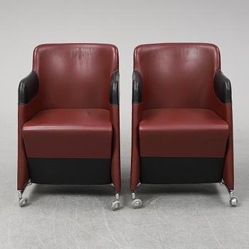 BÖRGE LINDAU & BO LINDEKRANTZ, a pair of 'Solo' easy chairs, Lammhults, 2000.