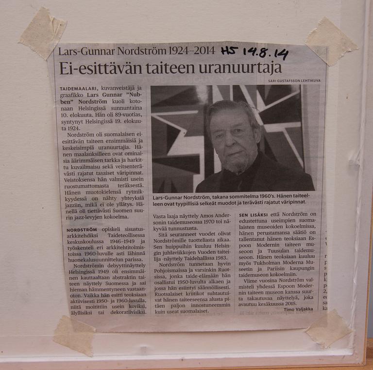 LARS-GUNNAR NORDSTRÖM, serigrafi, signerad, numrerad KV (provtryck).