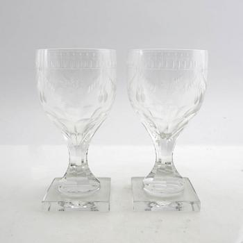 Elis Bergh, Vinglas 12 st "Flach" Kosta 1900-talets första hälft.