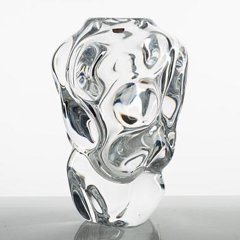 Per B. Sundberg, vase, glass, Orrefors, signed.