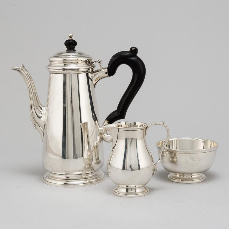 TIFFANY & CO, kaffeservis, tre delar, silver.