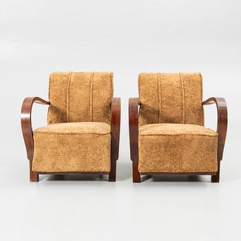 Armchairs, a pair, Art Deco style, 20th century.