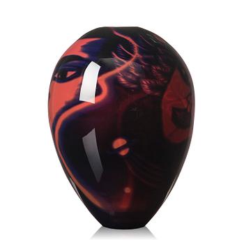 Eva Englund, "Fire soul", a graal glass vase, Orrefors 1988.