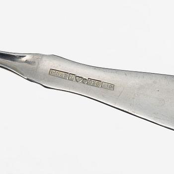 Eric Löfman, Fish cutlery, 24 pieces, silver, "Uppsala" pattern, KG Markströms Guldsmeds Ab, Lidköping, 1975.