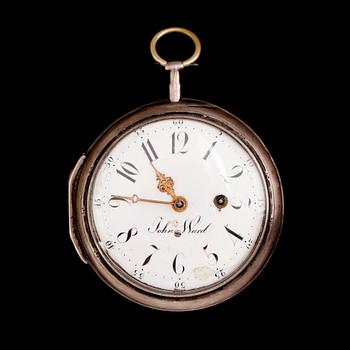 SPINDELUR, silver, John Ward, London, nr 7266, omkring år 1800.
