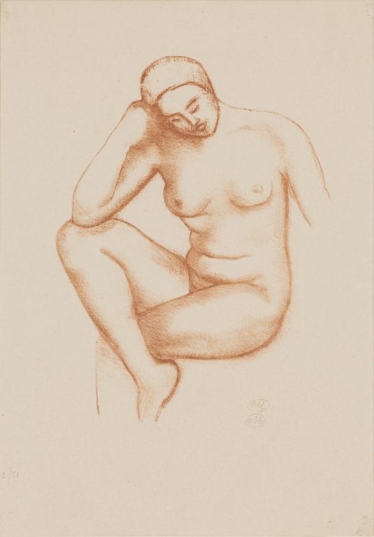 Aristide Maillol, lithograph in colours, signed 2750.