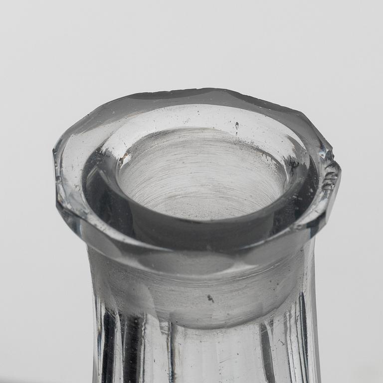 Karaffer, ett par, glas, Sverige, Empire, omkring år 1800.