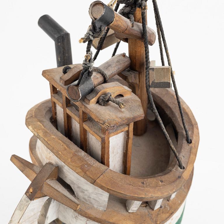 Bengt Lundin, sculpture, painted wood/mixed media.