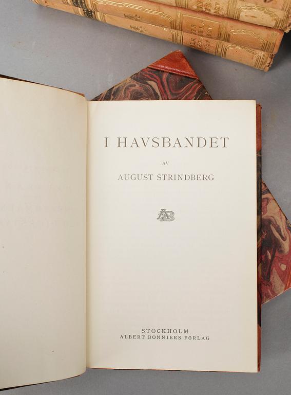 AUGUST STRINDBERG, 20 vol, samlade verk,  Bonniers, Stockholm 1928-29.