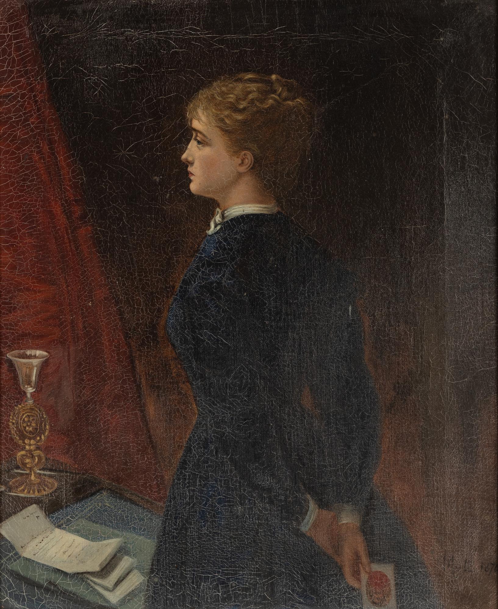 Unknown artist, oil on canvas, signed and dated 1876. - Bukowskis