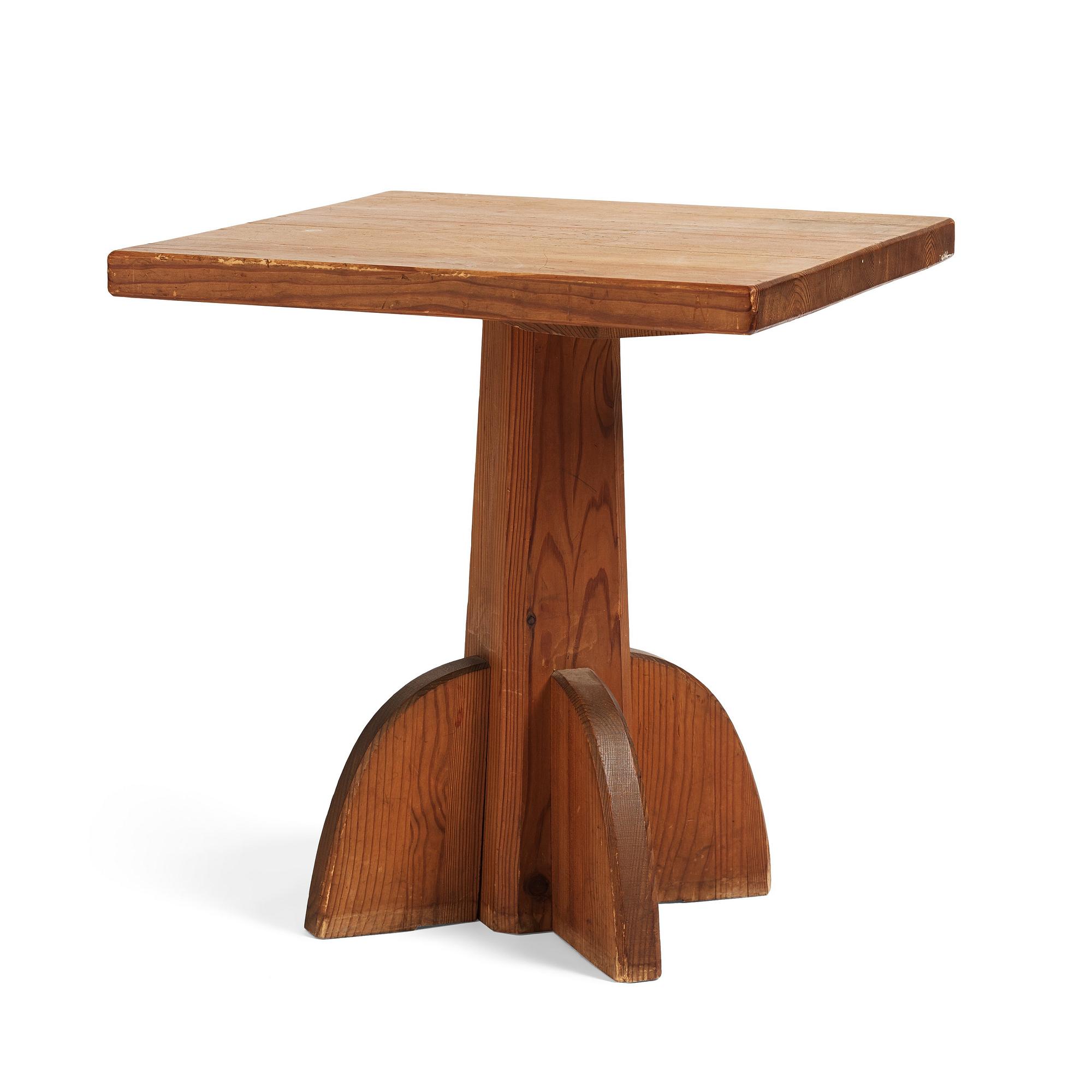 Axel Einar Hjorth, probably, a stained pine "Lovö" table, Nordiska Kompaniet, Sweden.