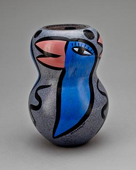 VAS, bemålat glas, Ulrica Hydman-Vallien, Kosta Boda.