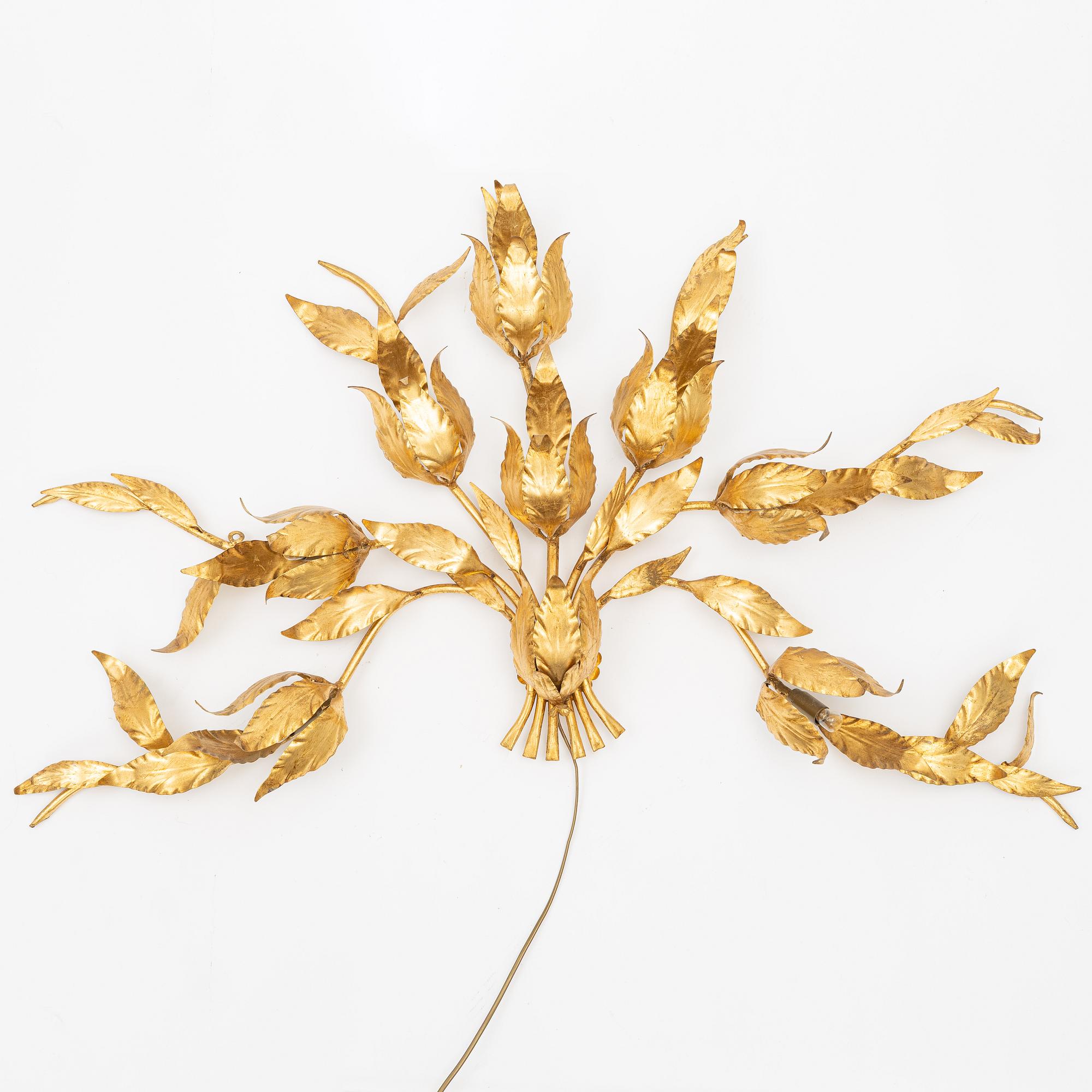 Wall lamp, second half of the 20th century, probably Italy.