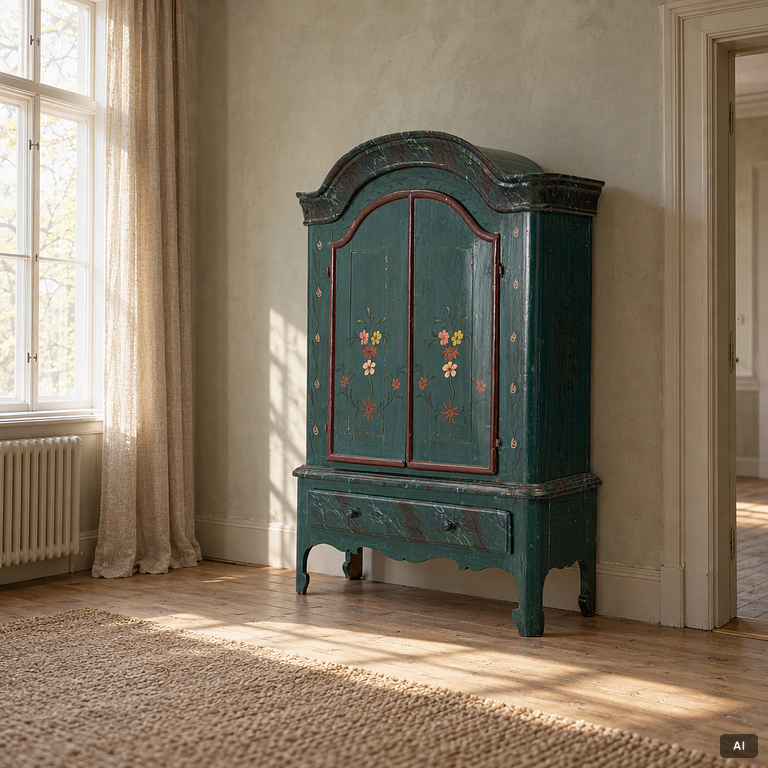 A cabinet, 18th Century.