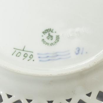Royal Copenhagen, Seven 'Musselmalet Full Lace' plates, Denmark, 20th century.
