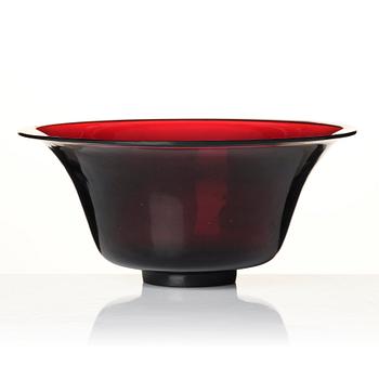 A 'ruby red' Beijing glass, Qingdynasty.