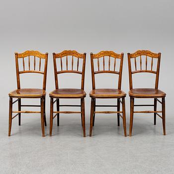 A set of four chairs, early 20th century.