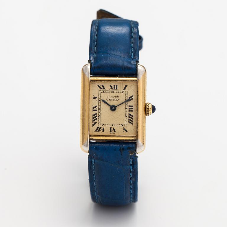 must de Cartier, Tank, rannekello, 21 x 20 mm.