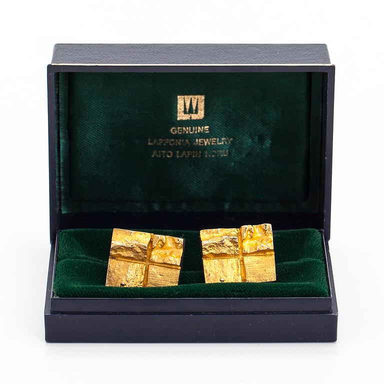 Björn Weckström, cufflinks, "Quadrate forms", 14K gold, Lapponia 1972.