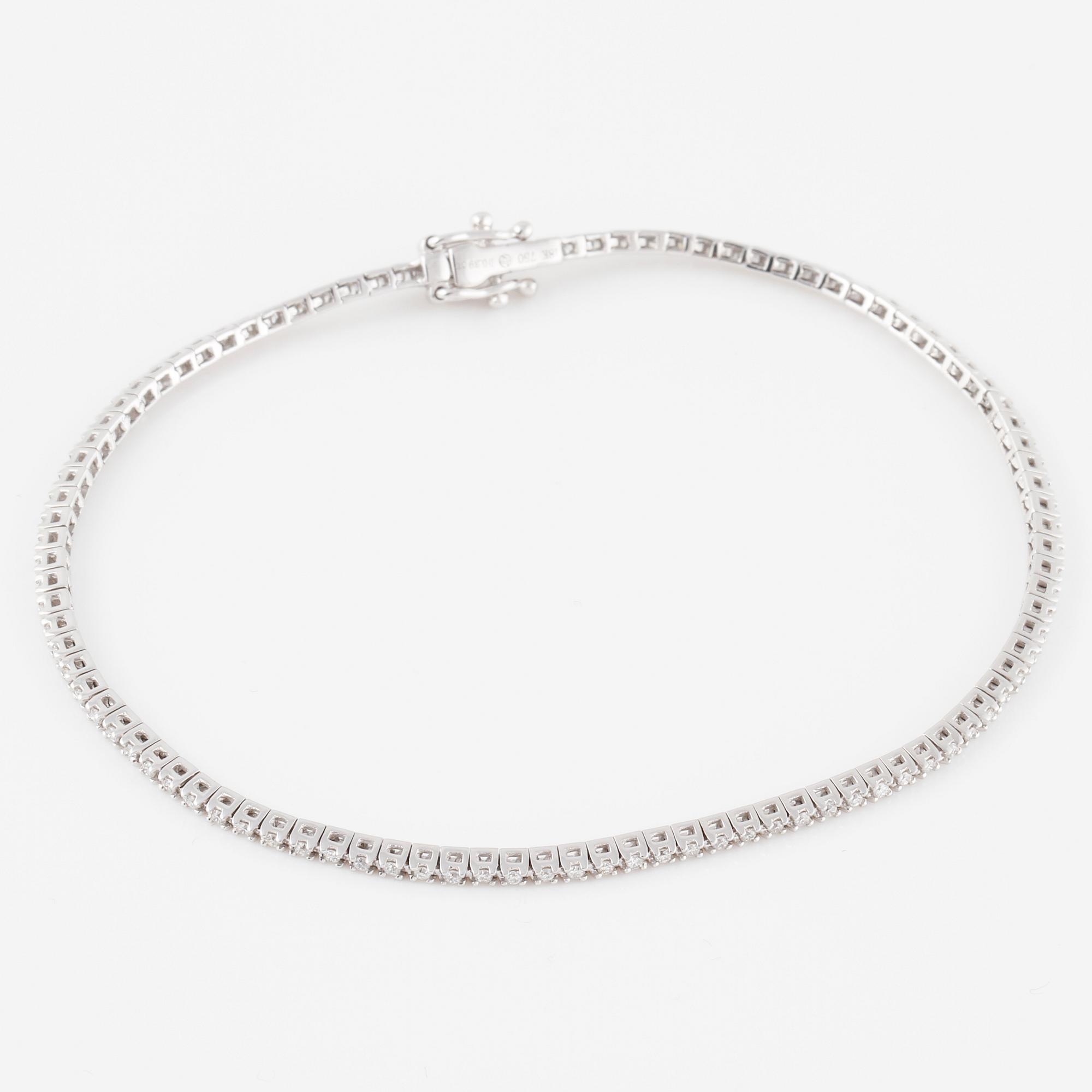 ARMBAND, sk tennisarmband, med briljantslipade diamanter ca 0.40 ct.