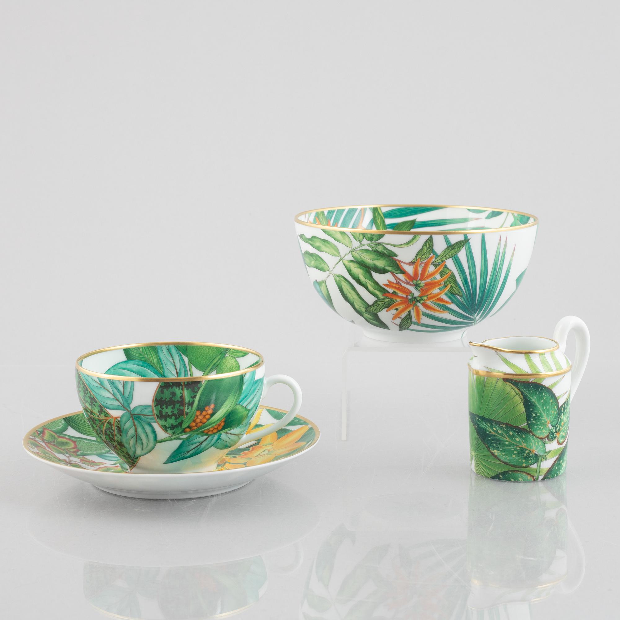 Hermès, a ten-piece 'Passifolia' tea service, France, contemporary.