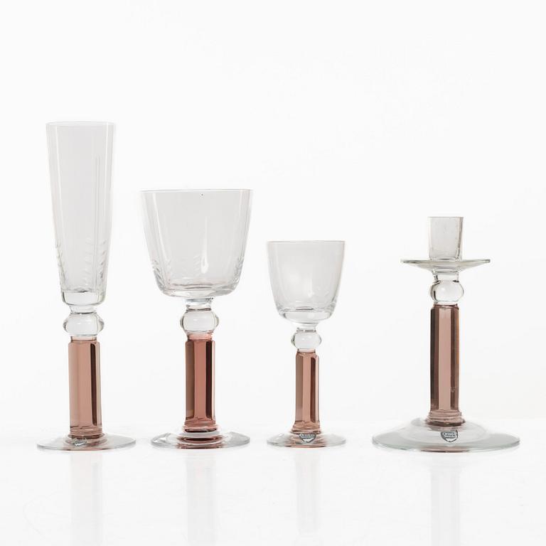 Gunnar Cyrén, glasservis, 15 delar, "Versailles", Orrefors.