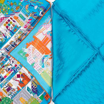 HERMÈS, two pochette/gavroche scarves.