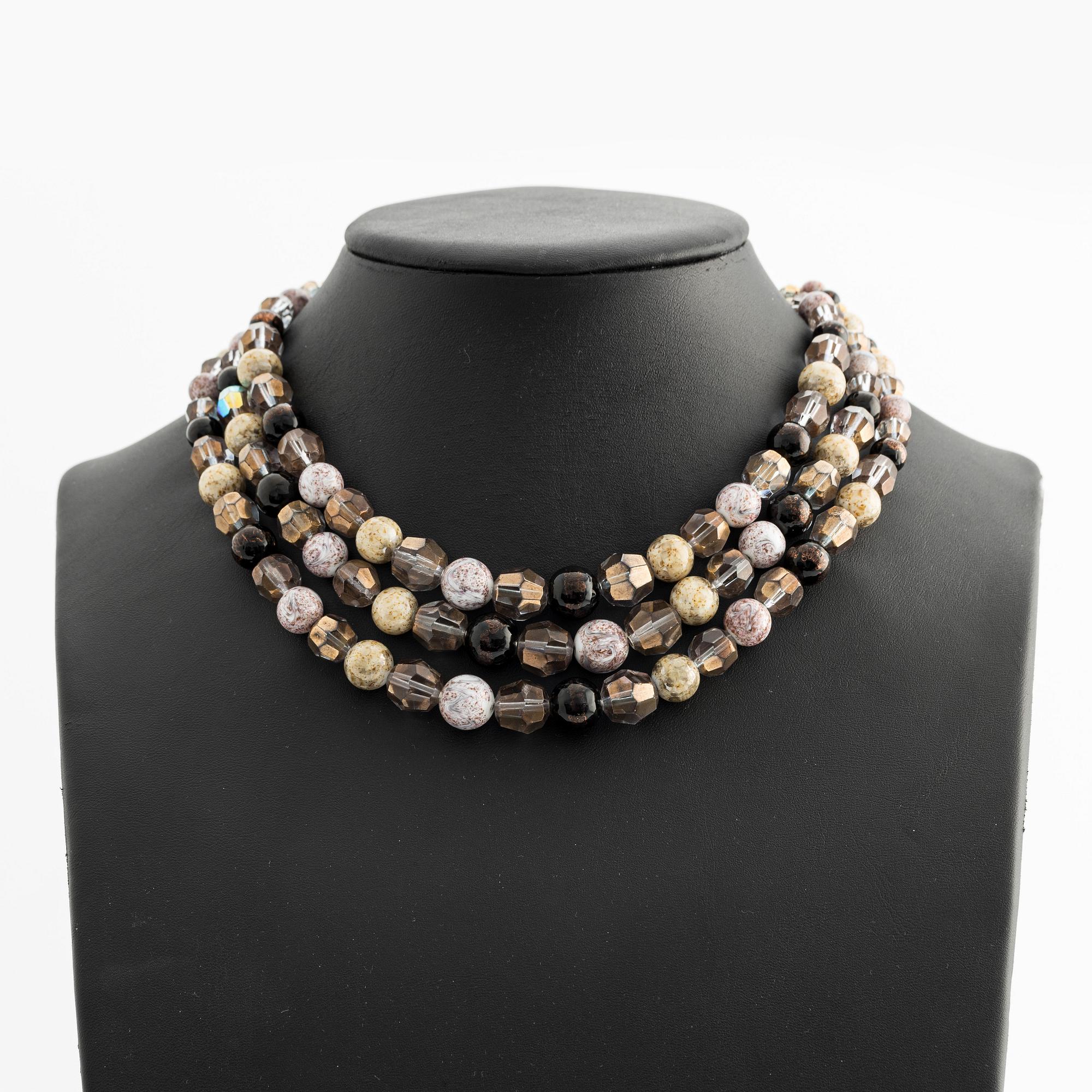 Christian Dior, Collier treradigt med imitationsstenar, 1959. - Bukowskis