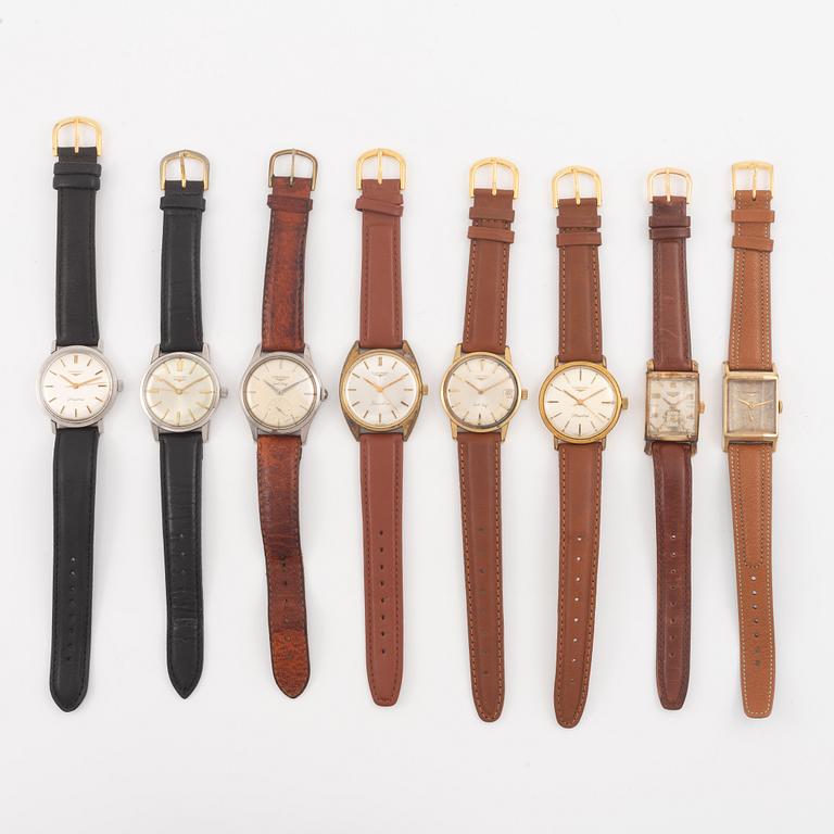 Longines, a collection of wristwatches, 8 pcs.