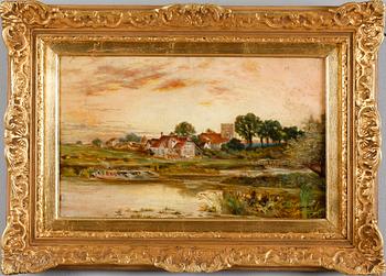 OKÄND KONSTNÄR, olja på duk, signerad J Beddis och daterad 1922, England.