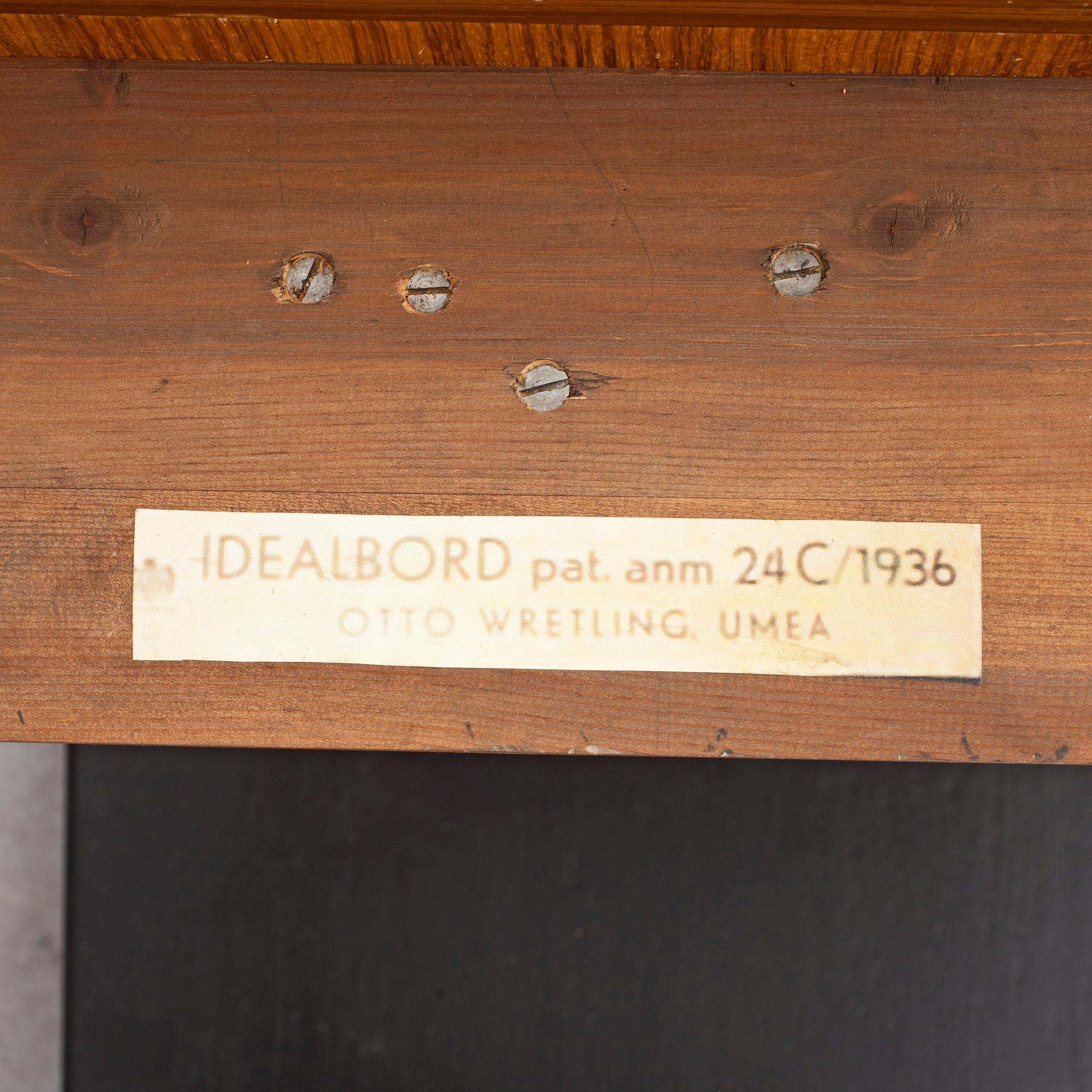 BORD, "Idealbordet", Otto Wretling, Umeå, 1930-tal.